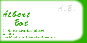 albert bot business card